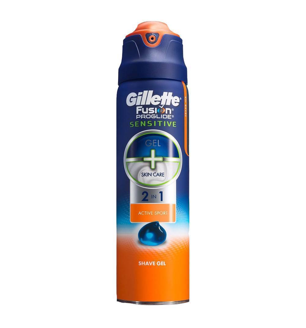 Gillette пена для бритья fusion proglide sensitive active sport